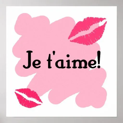 T'aime de Je! - Francés te amo Póster | Zazzle T'aime de Je! - Francés te amo Póster | Zazzle