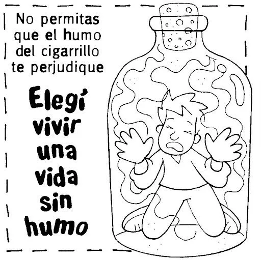 Dia sin tabaco para colorear - Imagui