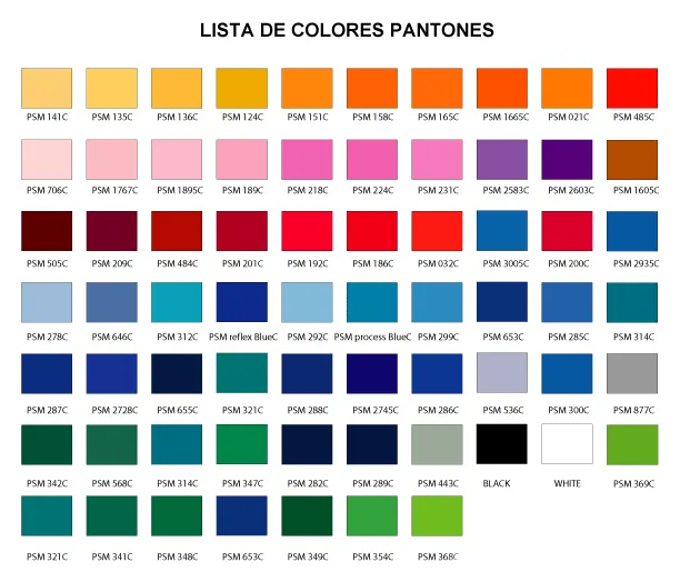 Tabla colores nombres español - Imagui