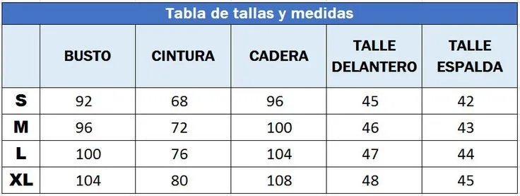 Tabla de tallas y medidas S M L Blusas Baul Costurera | costura ...