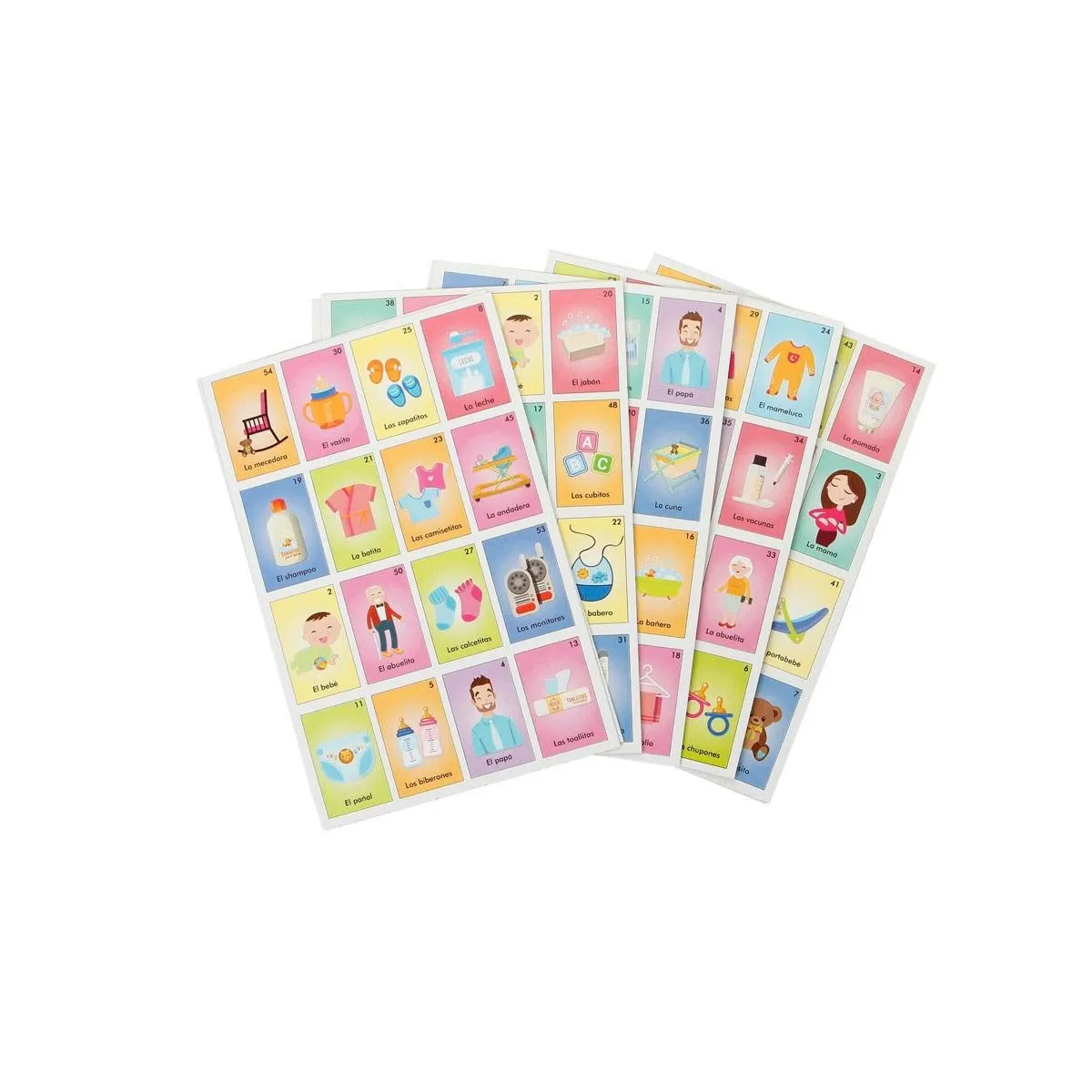 Tablas Baby Shower Para Lotería 19.3x12.5cm | Fantasias Miguel – Fantasías  Miguel