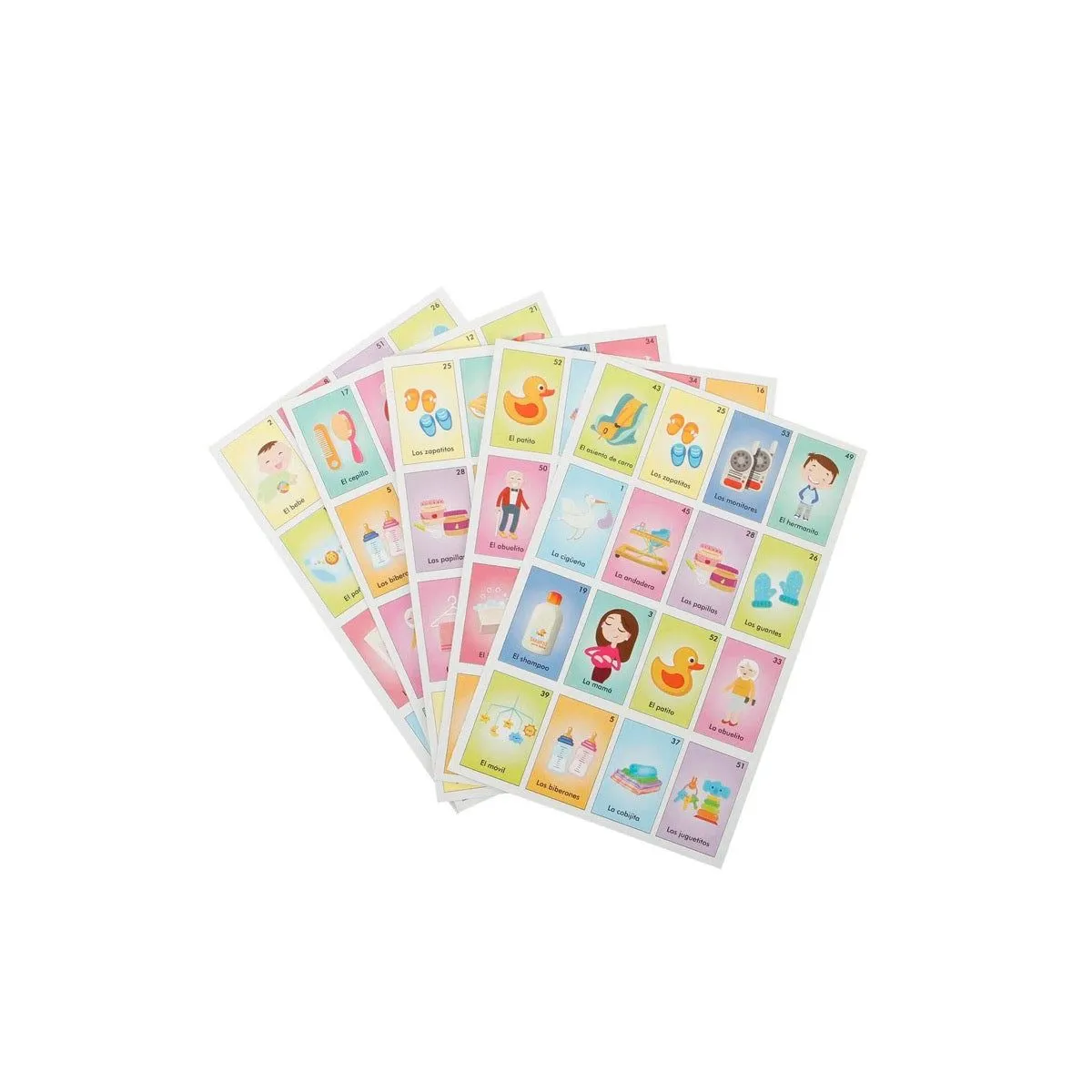 Tablas Baby Shower Para Lotería 19.3x12.5cm | Fantasias Miguel – Fantasías  Miguel