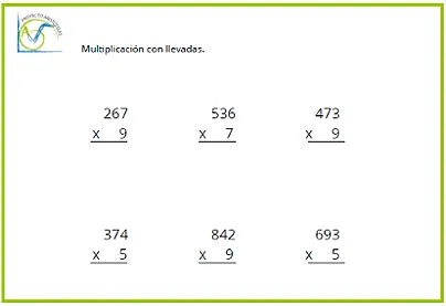 Tablas de Multiplicar para Tercero de Primaria Tablas de Multiplicar para Tercero de Primaria