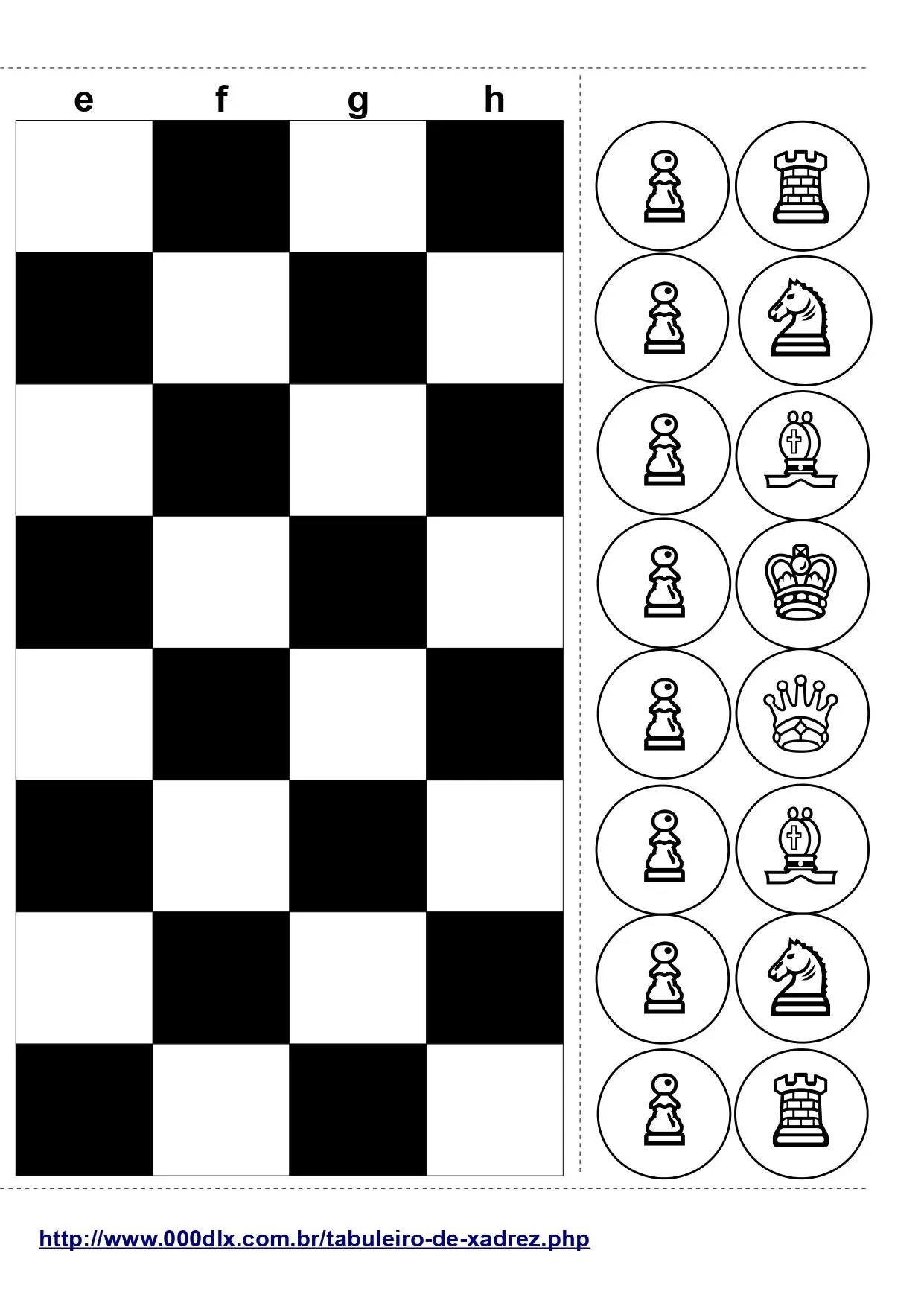 Tabuleiro de Xadrez, prontinho para jogar!