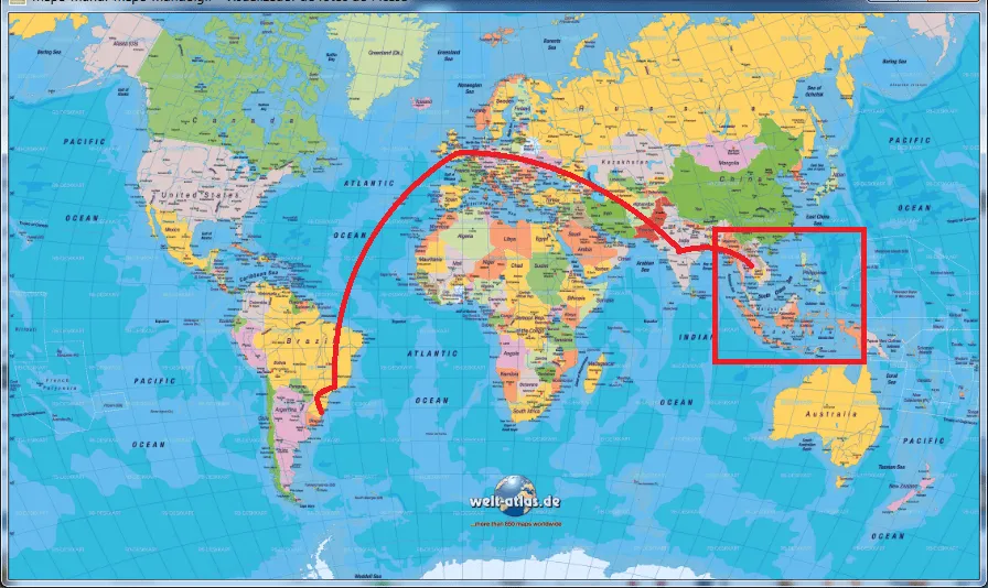 Tailandia mapa mundial - Imagui