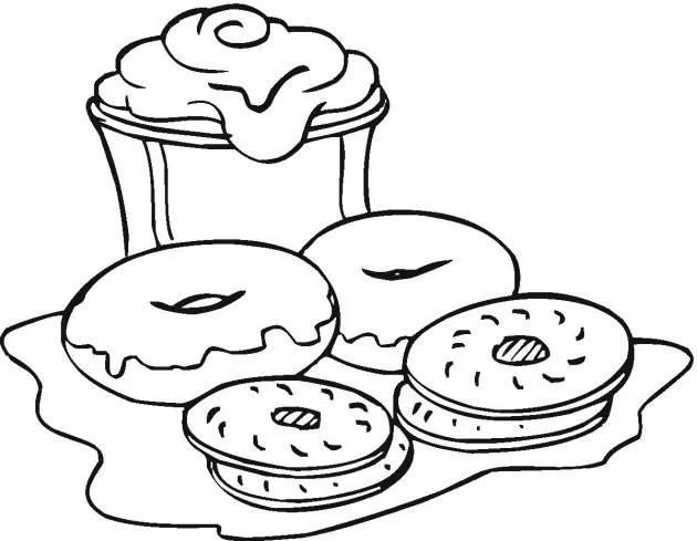 Donas para colorear - Imagui