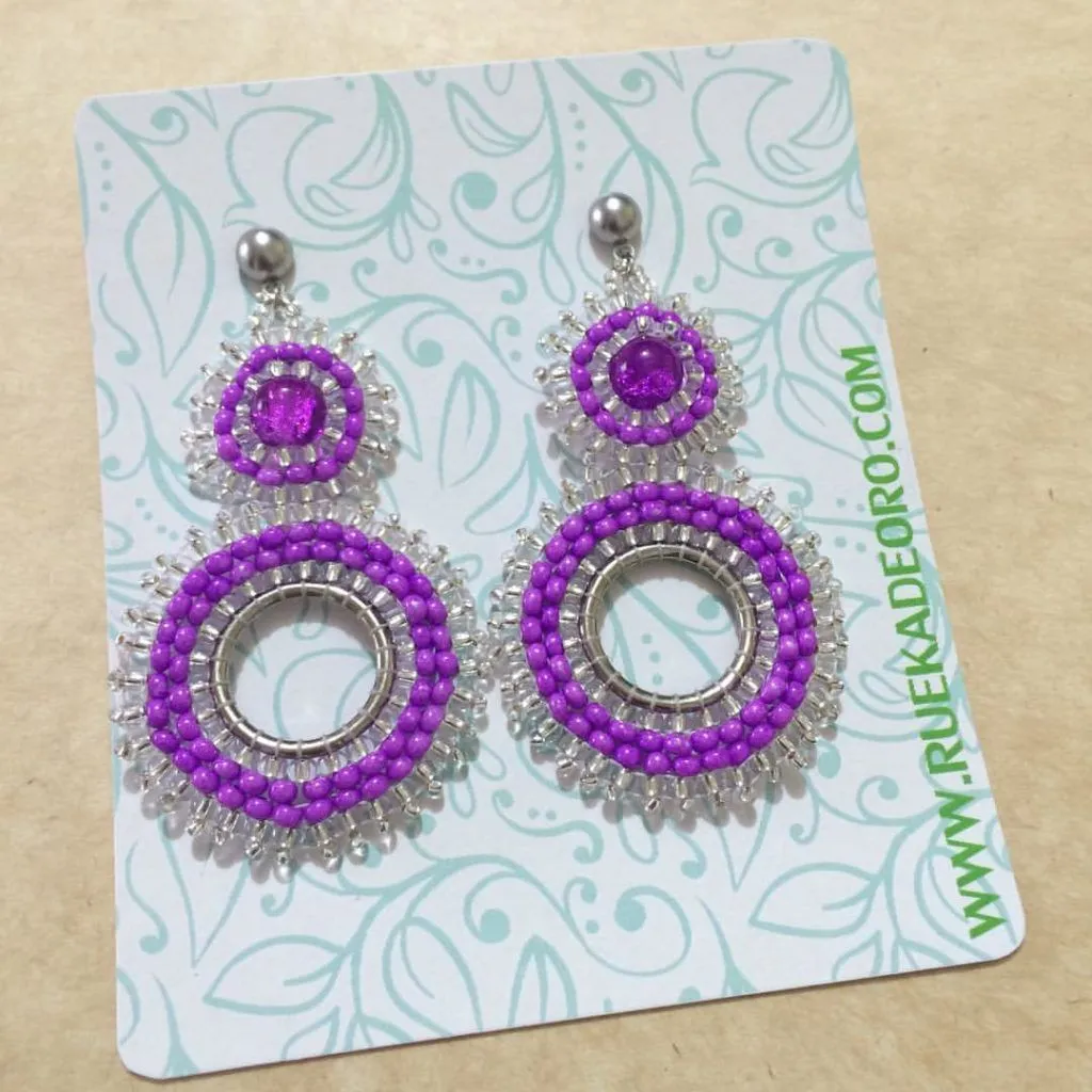 Taller Aretes Tejidos en Mostacilla - Cursos Bisuteria y Alambrismo