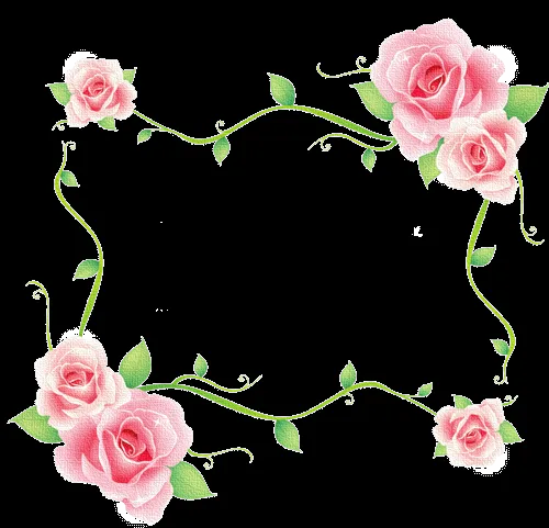 Arte digital: Etiquetas y bordes florales