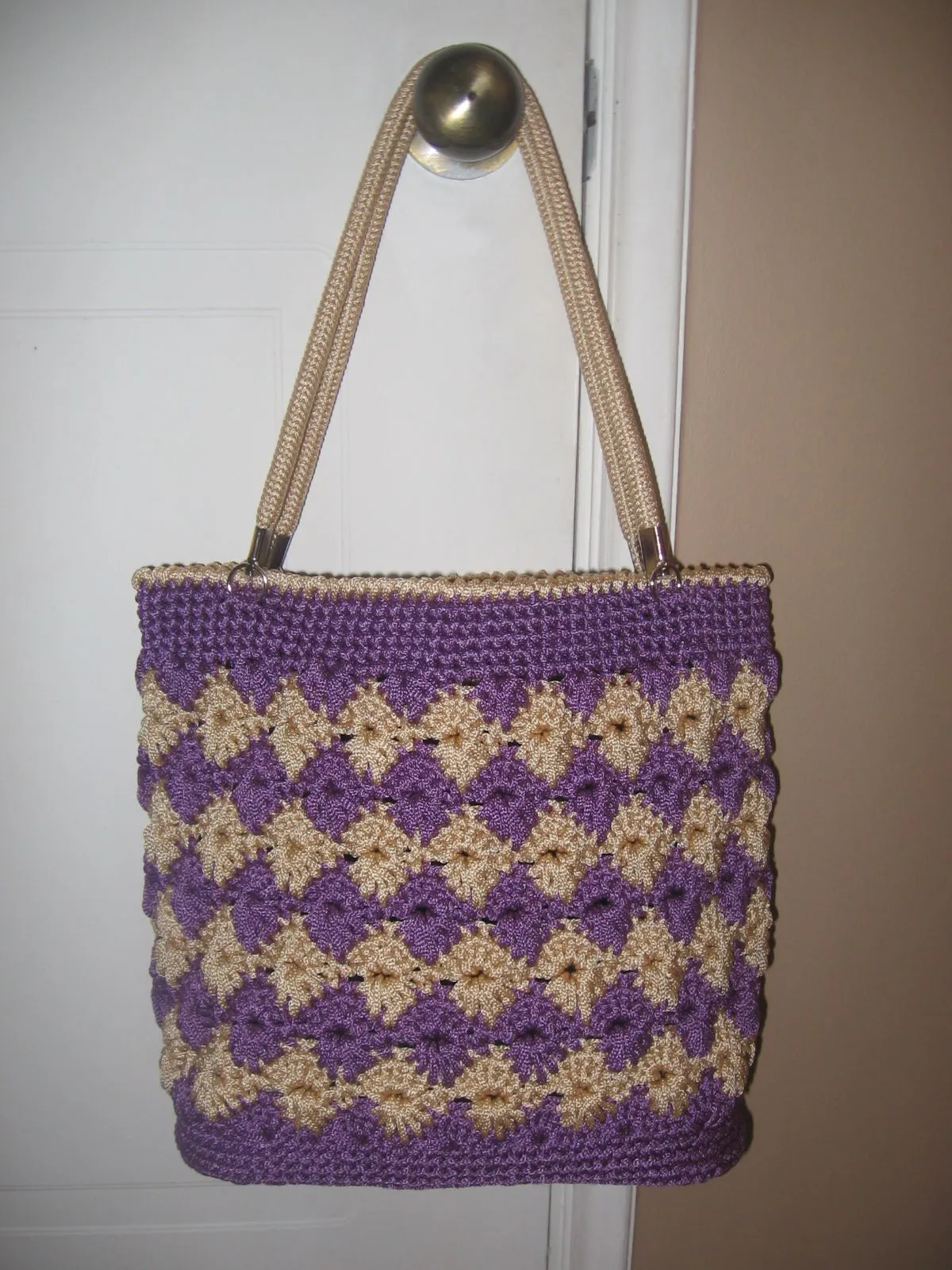Taller de Crochet Claudia Solari: Cartera tipo bolso Bicolor ...