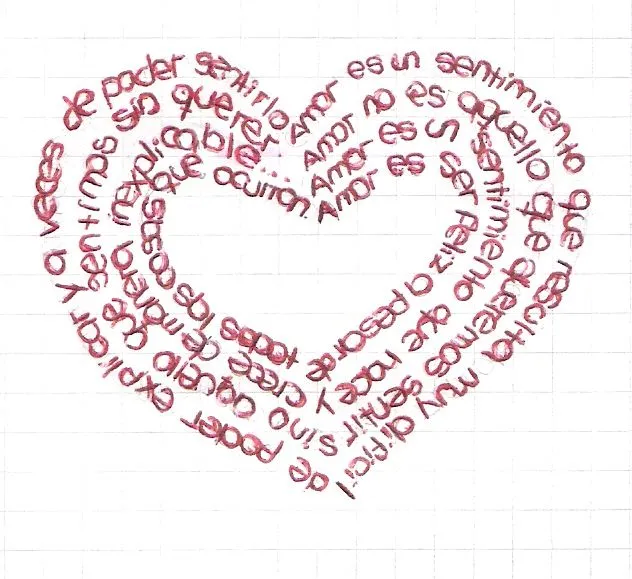 Caligrama de amor y amistad - Imagui