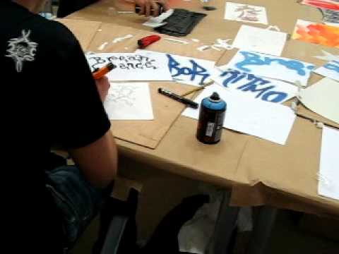 TALLER de GRAFFITI-PLANTILLAS - YouTube
