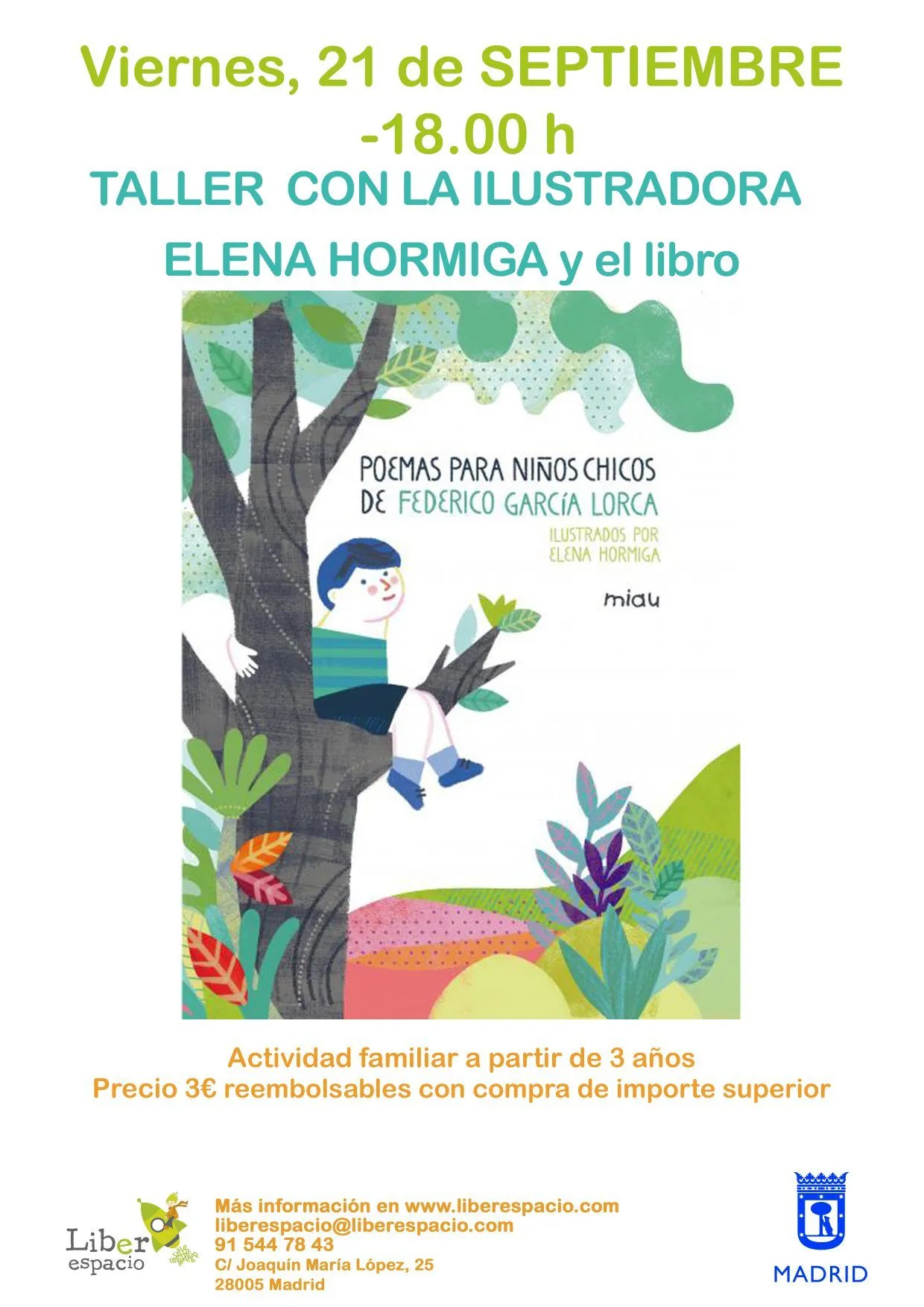 Taller de ilustración poética con Elena Hormiga - Librería Liberespacio Taller de ilustración poética con Elena Hormiga - Librería Liberespacio