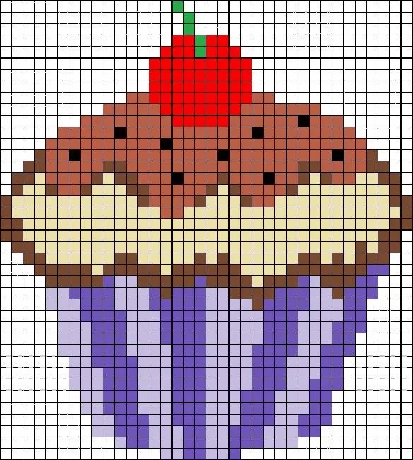 El taller de Ire: Patrones de cupcakes en punto de cruz El taller de Ire: Patrones de cupcakes en punto de cruz