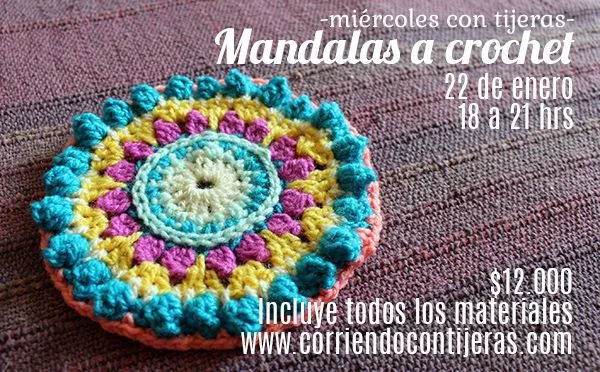 Taller de mandalas a crochet | Corriendo con Tijeras Taller de mandalas a crochet | Corriendo con Tijeras