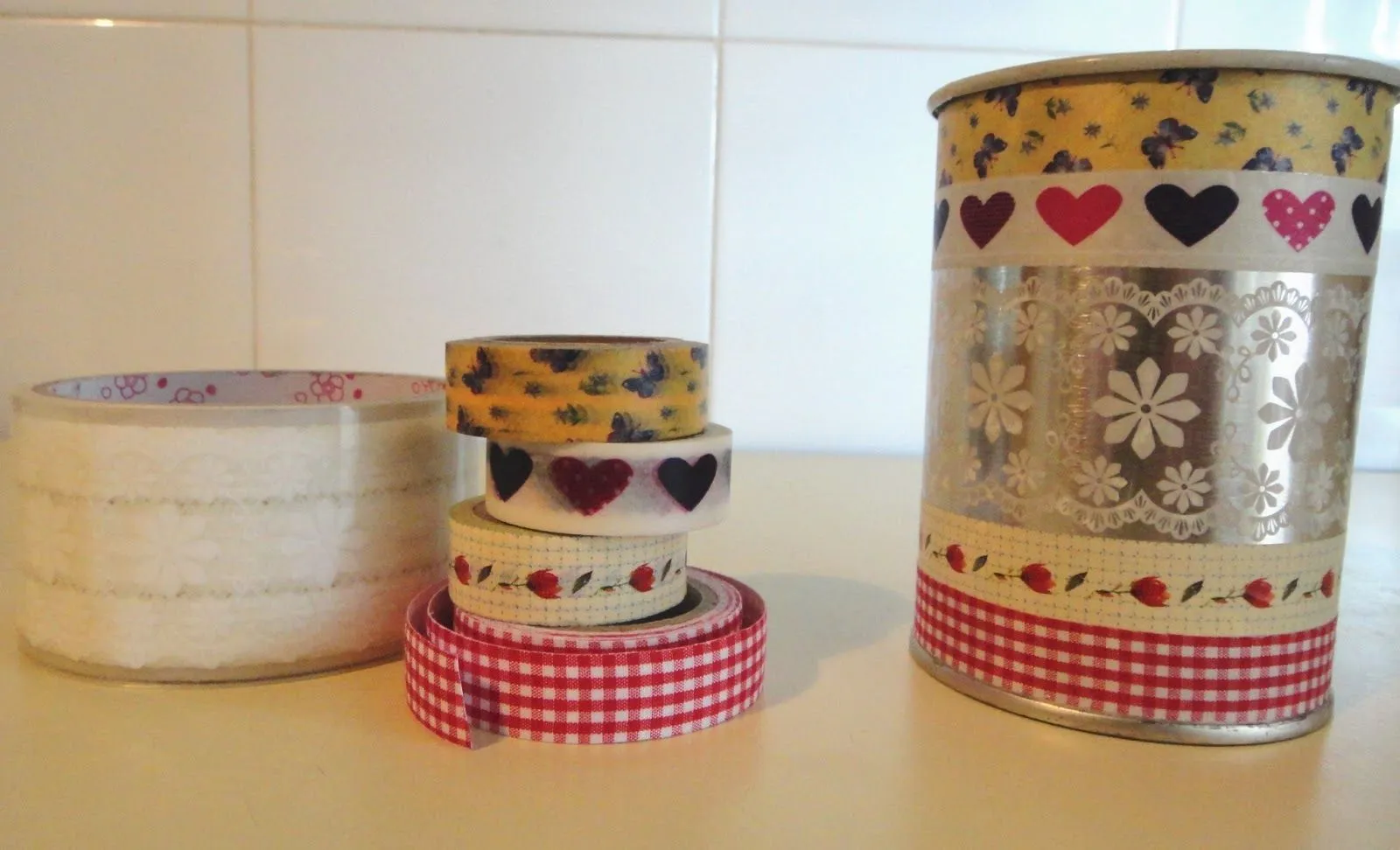 El taller de Naidú: Bote de lápices decorado con washi- El taller de Naidú: Bote de lápices decorado con washi-