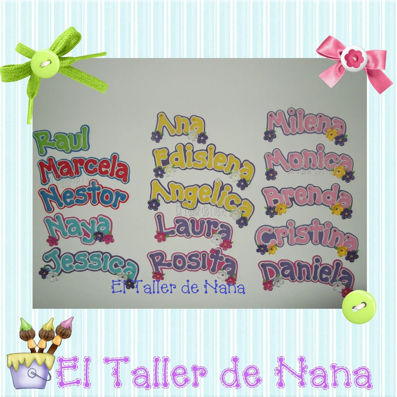 El Taller de Nana: Varios Nombres en Foami