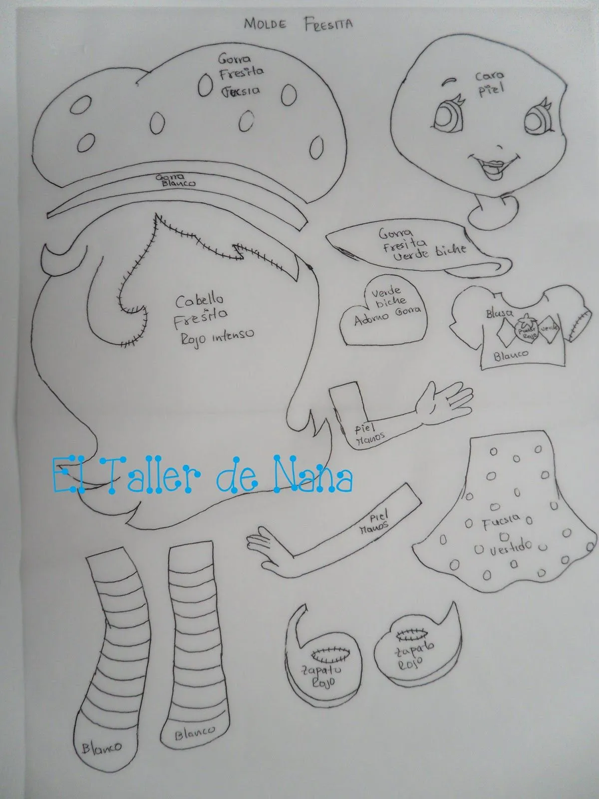 El Taller de Nana: Fresita en Foamy - Molde