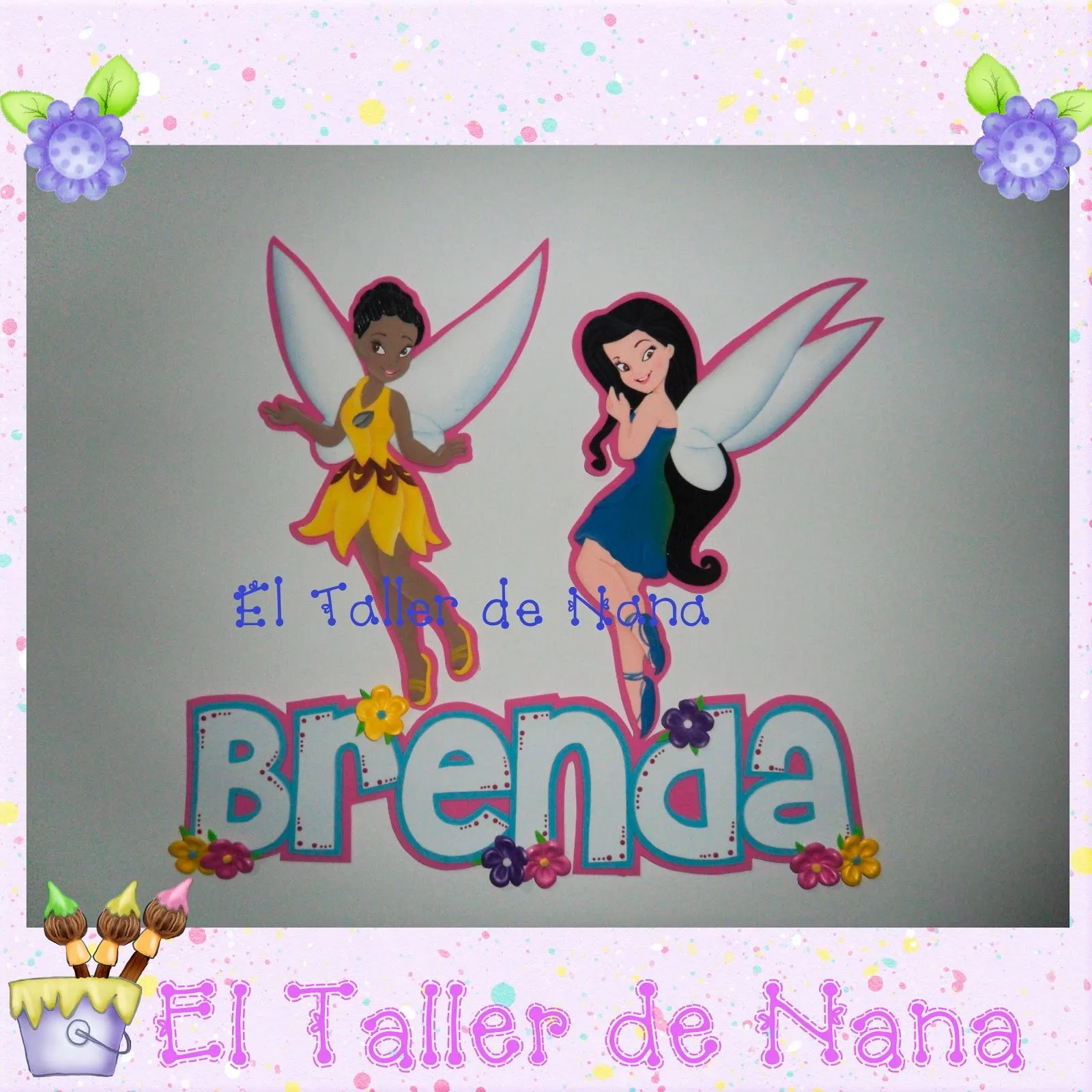 El Taller de Nana: Nombre - Iridessa y Silvermist en foami