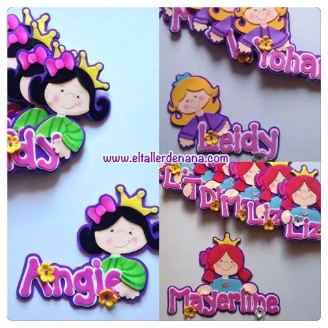 El Taller de Nana: Nombres para niña en foami El Taller de Nana: Nombres para niña en foami