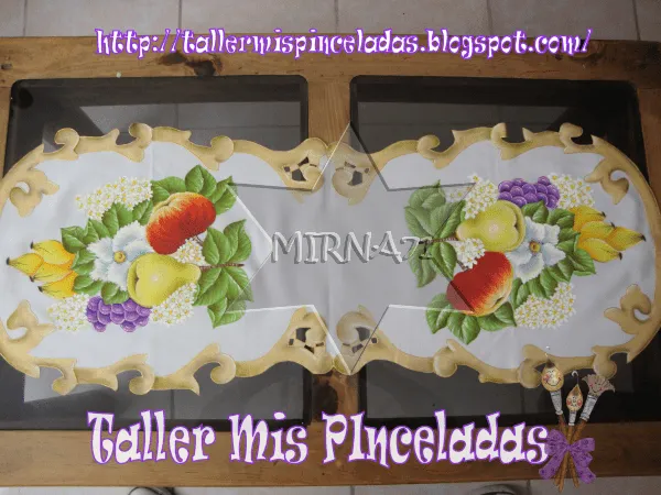 TALLER MIS PINCELADAS: CAMINO DE MESA CON FRUTAS