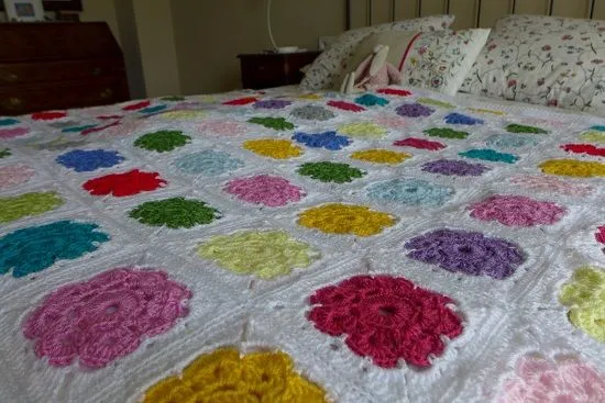Un taller en la torre: Manta de flores