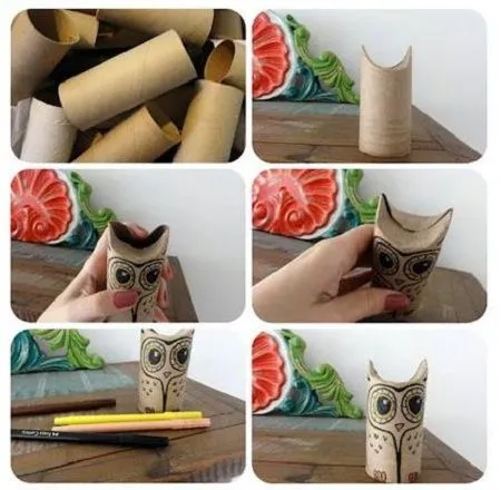 TALLERES INFANTILES : BÚHO HECHO CON PAPEL HIGIÉNICO TALLERES INFANTILES : BÚHO HECHO CON PAPEL HIGIÉNICO