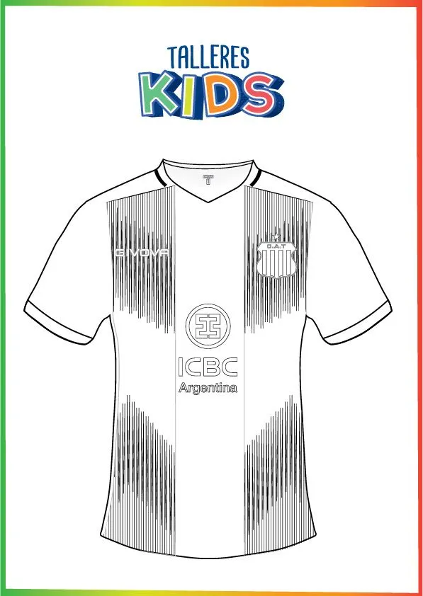 Talleres Kids: ¡La Boutique, el Escudo y la Camiseta para colorear! - Club  Atlético Talleres