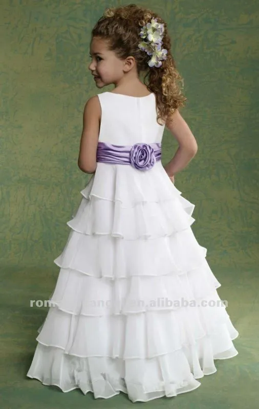 Tamaño del cliente en capas de flores niña vestido para la boda ... Tamaño del cliente en capas de flores niña vestido para la boda ...