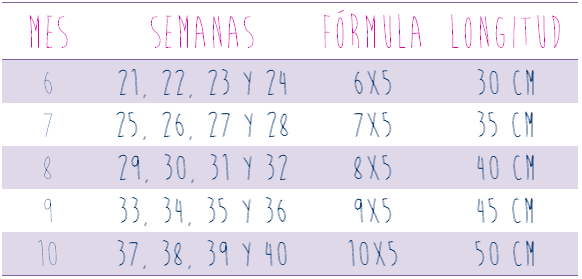 Tamaño y peso de tu feto - Matronaonline.net