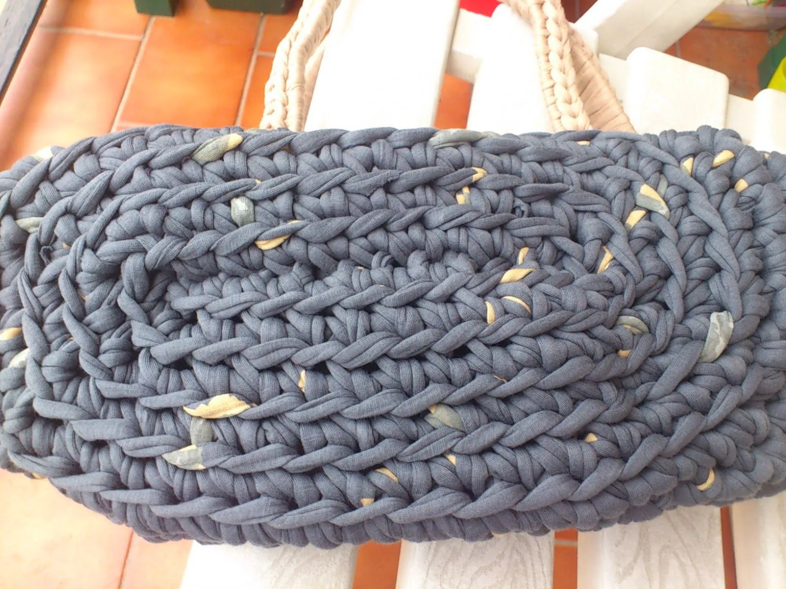 tamknitting: Patrón Bolso Trapillo