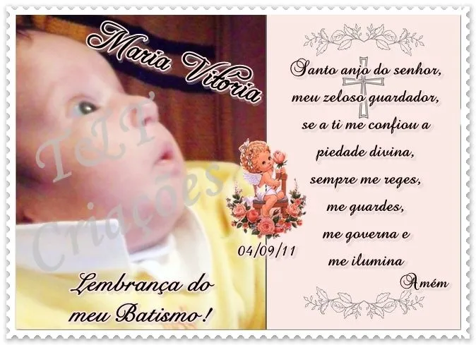 T&T Criações: Lembrança de batismo - menina T&T Criações: Lembrança de batismo - menina
