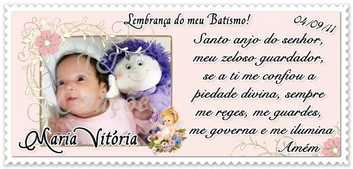 T&T Criações: Lembrança de batismo - menina T&T Criações: Lembrança de batismo - menina