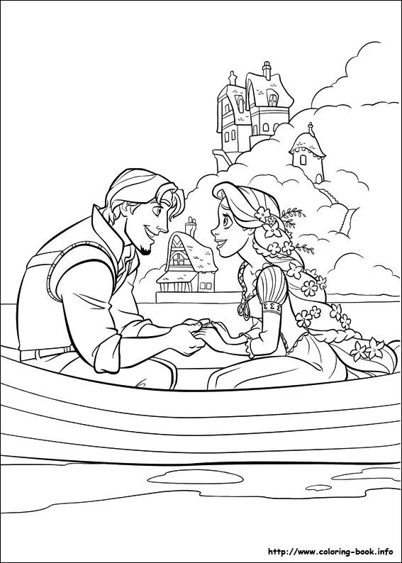 Tangled coloring pages on Coloring-Book.info