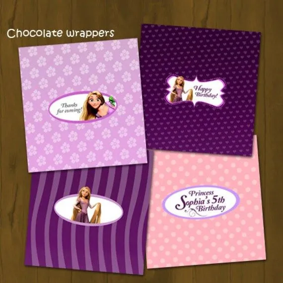Tangled Rapunzel Candy Bar Wrapper by SplashboxPrintables on Etsy Tangled Rapunzel Candy Bar Wrapper by SplashboxPrintables on Etsy