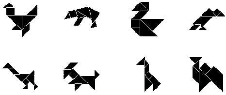 Tangram figuras animales - Imagui
