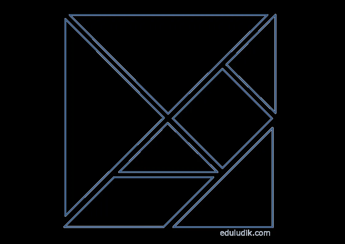 Tangram para imprimir molde y varias figuras | Eduludik Tangram para imprimir molde y varias figuras | Eduludik