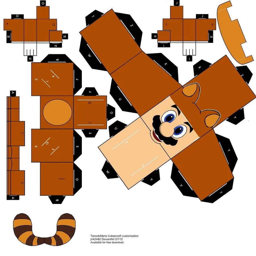 Tanooki Mario Papercraft Cubeecraft by jmk3482 on DeviantArt Tanooki Mario Papercraft Cubeecraft by jmk3482 on DeviantArt