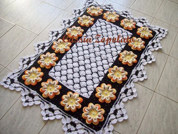 Tapete bola de fogo.... | Tapetes de croche | Pinterest