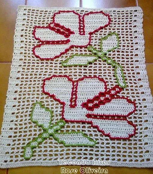 Tapete com Flor Catavento em Relevo