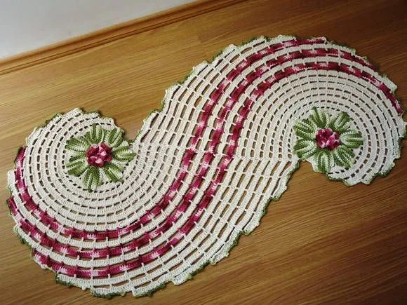 tapete-croche-decorado.jpg (580×435) | Crochet Around the House ...