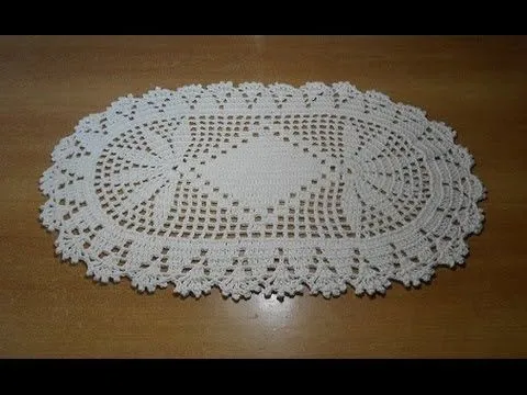 tapete de crochê oval em barbante parte 2 - crochet rug - alfombra ...