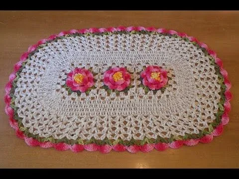 Tapete de crochê passo a passo jardim em flores parte 1 - YouTube