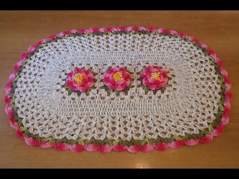 Tapete de crochê passo a passo jardim em flores parte 1 - YouTube Tapete de crochê passo a passo jardim em flores parte 1 - YouTube
