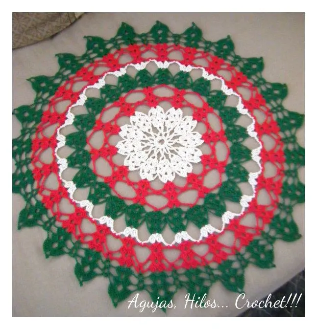 Nuevo tapete de Navidad ~ Agujas, Hilos... Crochet!!!