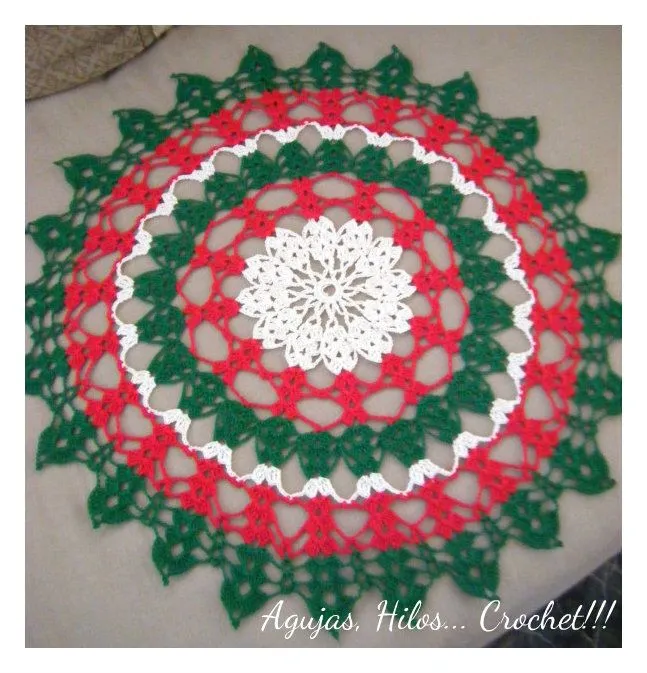 Nuevo tapete de Navidad ~ Agujas, Hilos... Crochet!!! Nuevo tapete de Navidad ~ Agujas, Hilos... Crochet!!!