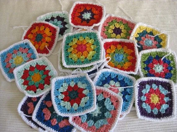 las tardes de Ana: Crochet: manta a cuadros