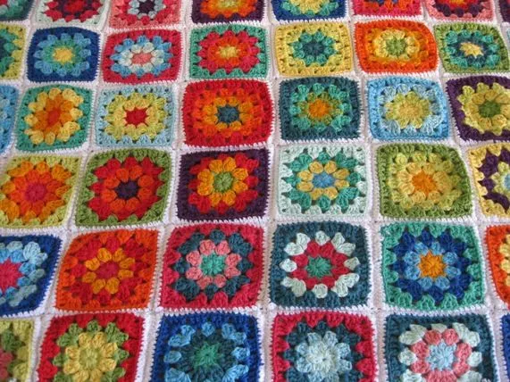 las tardes de Ana: Crochet: manta a cuadros las tardes de Ana: Crochet: manta a cuadros