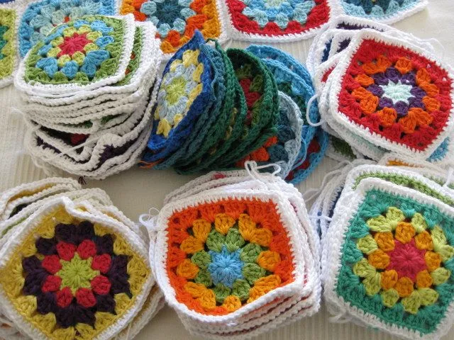 las tardes de Ana: Crochet: Manta a Cuadros (progresos)