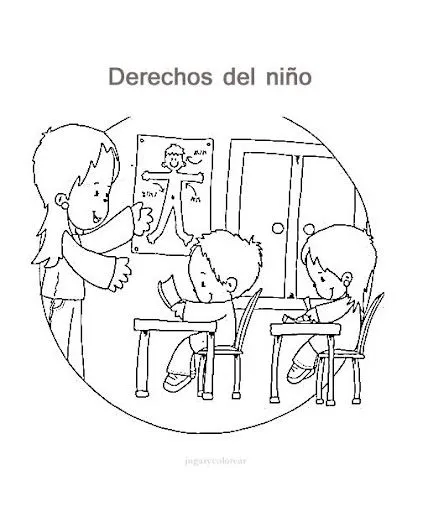 Tarea sobre los derechos del niño para colorear - Imagui
