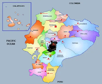 PARA MIS TAREAS: MAPA POLÍTICO DE ECUADOR